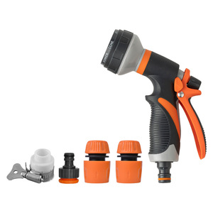 Huabangshi Garden Water Gun 8 Function 5 Piece Set Variable Spray Patterns For Plants Car Washing <b>Floor</b> <b>Cleaning</b> - Product Image 1