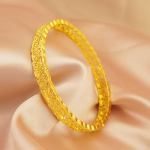 Оптовые модные браслеты <span class=keywords><strong>LYN</strong></span> BZ004 из медного сплава с позолотой 24K, имитирующей песочное золото, для женщин, невест, Дубай, Нигерия, с микроинкрустацией, Китай - Product Image 6