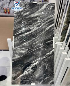 60x120 sang trọng cao <span class=keywords><strong>Glossy</strong></span> Sứ đánh bóng đá cẩm thạch gạch lát sàn Vàng tráng men phòng khách tường gạch - Product Image 5