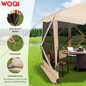 WOQI Toldo <span class=keywords><strong>de</strong></span> Doble Capa para Tres Estaciones, Tipo Recto Plegable, para Hogar y Camping, con Varillas <span class=keywords><strong>de</strong></span> Fibra <span class=keywords><strong>de</strong></span> Vidrio, para Exteriores - Product Image 5