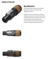 Connecteur de câble SpeakON 2 pôles NL2FXX-W-S NEUTRIK avec bornes à vis et dispositif de décharge de tension de type Chuck