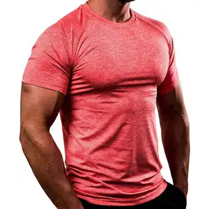 New Running Sport T-shirt Men's Skinny Quick dry Shirts Gym Fitness Training Super elastic Tee Tops Male Jogging Clothing