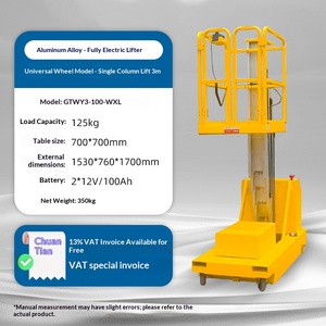 รถยกอลูมิเนียมเคลื่อนที่พร้อมแท่นยกไฮดรอลิกสำหรับงานบนที่สูง - Product Image 6