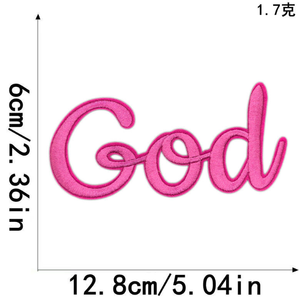 Patch brodé imperméable en toile édition limitée « Jesus Pray Believe » rose vif, style western <span class=keywords><strong>cowboy</strong></span> amusant - Product Image 5