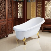 Pola naga Cina kuno gaya Eropa Imperial selir bak mandi emas anggur merah dalam rendam bak mandi pusaran air