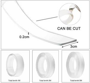 9,84 pies/16,4 pies de doble cara transparente reutilizable Nano <span class=keywords><strong>cinta</strong></span> 10mOr alfombrillas/artículos de pasta/marcos de fotos/montaje en pared artesanal - Product Image 4