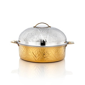 Metal Hotpot With Stainless Steel Stand Gold Plated <b>Food</b> <b>Warmer</b> Container Holder Chafing Dish Casserole Pot <b>for</b> Party - Product Image 3