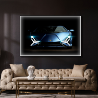 Peinture murale multicouche à lumière LED 3D pour enfants Décoration de voiture en cristal numérique Cadeau pour garçon pour chambre à coucher Décoration intérieure