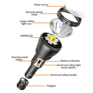 Đèn Pin <span class=keywords><strong>5</strong></span> Lớp Led 2000 Lumen 26650 Đèn Pin Công Suất Cao 20W 3000lm Xhp70 Đi Săn Ngoài Trời Cắm Trại Ngoài Trời Đèn Pin Khoảng Cách 500M - Product Image 5