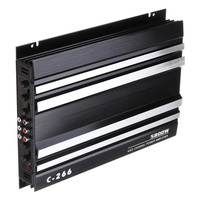 Amplificateur de puissance audio pour voiture VK C266 OEM 12V Classe A/AB, 4 canaux, séparation, matériau aluminium, égaliseurs 50Hz-20KHz