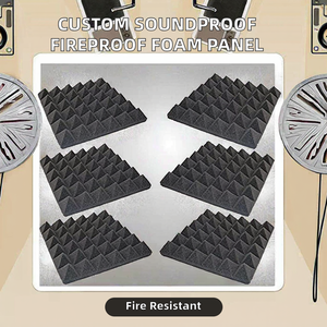 Panneau acoustique insonorisant en mousse pyramidale personnalisé à faible coût 30x30x5cm ignifuge réduction du bruit de 80% pour studio - Product Image 2