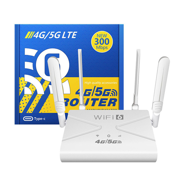 PIX-LINK 4G/5G WiFi Router Portable Wireless Hotspot 4G LTE WiFi Router 4 Antennas Single WAN Port WiFi6 Home Use CPE Router