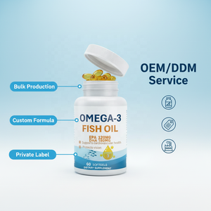 น้ำมันปลาโอเมก้า-<span class=keywords><strong>3</strong></span> สำหรับผู้ใหญ่ แบบซอฟต์เจล 60 แคปซูล ขายส่ง |   อาหารเสริมบำรุงสุขภาพหัวใจและกระดูก EPA120 มก. DHA180 มก. - Product Image 2