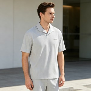 Service OEM : Polo en velours côtelé pour homme, polos en velours côtelé personnalisés à manches courtes pour homme, 100% coton 360g, coupe classique, vêtements pour homme - Product Image 2