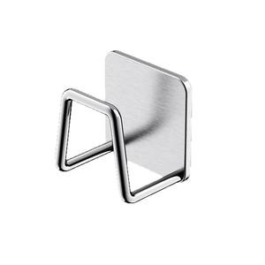 Support à éponge carré en acier inoxydable avec pinces métalliques, égouttoir suspendu pour torchons de cuisine - Product Image 2