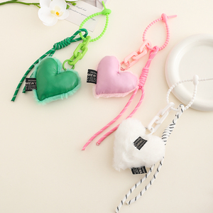 Hình trái tim vỏ não nhung Silicone dây Keychain, độc đáo và sáng tạo Mặt dây chuyền quan trọng, túi treo trang trí - Product Image 4