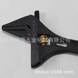 Fujiya Adjustable <b>Wrench</b> 28 In Imperial High Carbon Steel Industrial Single End Serrated Jaw Black Gold Finish - Product Image 3