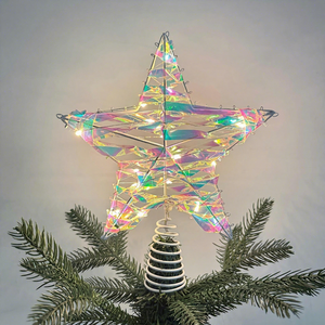 Luxury Soft Five-Pointed <b>Star</b> <b>Christmas</b> Tree Top LED <b>Lights</b> Plastic Battery Operated Luminous Decoration for Home - Product Image 3