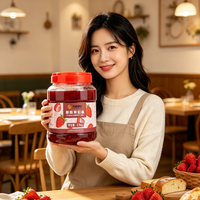 Natural-flavored Strawberry Jam, Canned, for Commercial Use, for Coffee-flavored Dessert Shops, Halal Certified