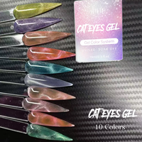 Ensemble de vernis à ongles gel œil de chat personnalisé en gros, 10 couleurs, ensemble de vernis à ongles magnétique, vernis à ongles gel brillant effet diamant
