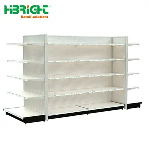 Highbright Wholesale Supermarket Shelves Design Metal Steel Racks For Shop Precios Gondolas Usadas Para Supermercado