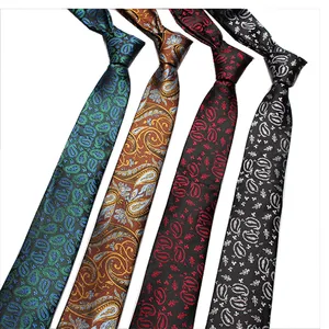 Profesyonel erkekler moda paisley kravatlar adam ince boyun bağları ile yüksek kalite