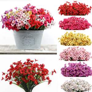 Fleurs artificielles violettes pour la <span class=keywords><strong>d</strong></span>écoration extérieure printemps-été, orchidée en soie pour jardin, cour, véranda, patio, maison - Product Image 5