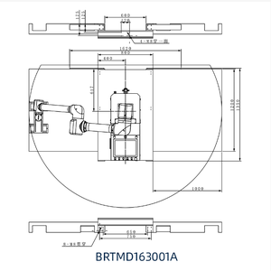 BORUNTE BRTMD163001A หุ่นยนต์ 6 แกน พร้อมเกียร์บ็อกซ์ แบริ่งฐานโลหะ 0.75 - Product Image 3