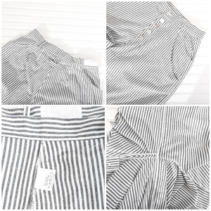 Nuovi <span class=keywords><strong>Pantaloni</strong></span> Casual <span class=keywords><strong>a</strong></span> Vita Alta con Elastico, Stile Retrò <span class=keywords><strong>a</strong></span> <span class=keywords><strong>Righe</strong></span>, Moda Primavera/Estate - Product Image 5