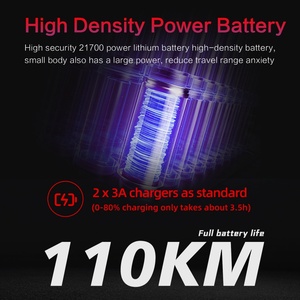 สกู๊ตเตอร์ไฟฟ้า EU USA ส่งฟรี ยางสุญญากาศ 10 นิ้ว มอเตอร์คู่ 1600W*2 แบตเตอรี่ 52V 28Ah ความเร็วสูงสุด 70 กม./ชม. สำหรับผู้ใหญ่ - Product Image 6