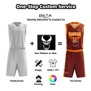 Best Quality Sublimated Youth Team College Basketball Uniforms Design Wear Singlets Basketball Jerseys