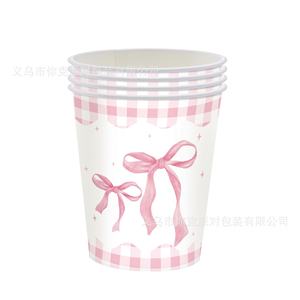 गुलाबी प्लेड बॉलिंग कार्टून पार्टी थीम डिजाइन पेपर प्लेट नैपकिन टेपकिंस की मेज के लिए डिस्पोजेबल पार्टी की आपूर्ति - Product Image 5