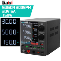 Fuente de Alimentación CC Ajustable SUGON 3005PM 30V 5A, 4 Dígitos, para Laboratorio, Regulador de Voltaje Estabilizado