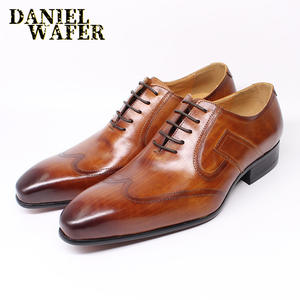 High-quality large-sized <b>breathable</b> <b>men's</b> custom oxford <b>shoes</b>, fashionable cowhide formal business casual <b>shoes</b> <b>for</b> <b>men</b> - Product Image 2