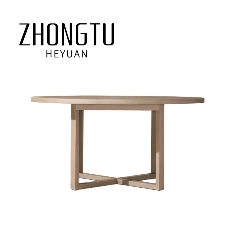 round teak wood table