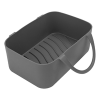 Personnalisation de 2 packs de doublures en silicone antiadhésives épaisses et rectangulaires pour friteuse à air Ninja Dual Air Fryer