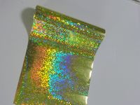 Rouleau de film holographique doré Bonedry DIY pour impression par transfert métallique, 8CM*120M, 64CM*120M, en PET