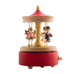 Boîte à <span class=keywords><strong>musique</strong></span> rotative en bois massif, style nordique simple, artisanat de la ville du vent, avec finition purement manuelle - Product Image 5