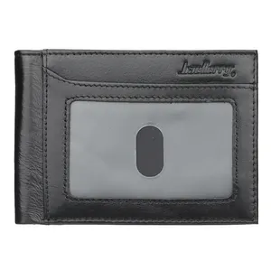 Custom Wholesale Best Selling Mini Purse Men Brand Names Genuine Leather Waterproof Cash ATM Card Holder Wallet