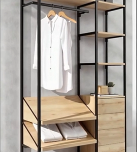Porte-vêtements et étagère métallique polyvalente et robuste pour placard, solution <span class=keywords><strong>de</strong></span> rangement pour <span class=keywords><strong>la</strong></span> maison 2026 NOUVEAU - Product Image 1