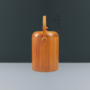 <b>Bamboo</b> Food <b>Container</b> Round Coffee Color Eco Friendly Standing Type 2kg Chongqing Origin ZLJT 01 - Product Image 2