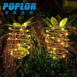 Poplor Solar <b>Pineapple</b> Led <b>Light</b> Iron Body Hanging Garden Decor Outdoor Park Lamp With <b>Light</b> Sensor - Product Image 2