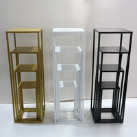 Metalen Bruiloft Bloem Stand Wedding Event Receptie Party Restaurant Decoratie Bruiloft Vaas Geometrische Middelpunt Bloem Stand