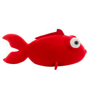 Nouvelle peluche mignonne en forme de poisson rouge, peluche de poisson rouge pour filles, poupée de compagnie pour le lit, poupée pour <span class=keywords><strong>dormir</strong></span>, mignonne et adorable pour la maison - Product Image 1