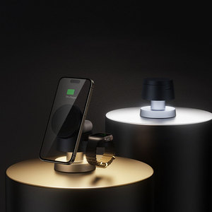 Özel Logo 15W manyetik kablosuz şarj masa lambası cep telefonları için çok fonksiyonlu entegre masa lambası 15W çıkış gücü - Product Image 6