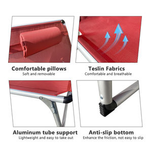 Tumbona Plegable de Aluminio con Respaldo Ajustable, Tela Oxford 600D, Ligera y Portátil, para Playa, Camping y Aire Libre - Product Image 2