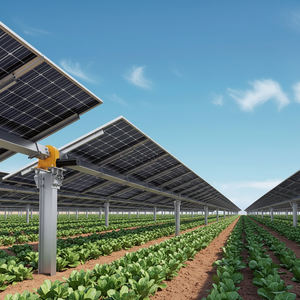 Structure de suivi <span class=keywords><strong>solaire</strong></span> photovoltaïque à axe unique à entraînement par rotation, haute efficacité, pour panneaux solaires, montage automatique au sol - Product Image 4