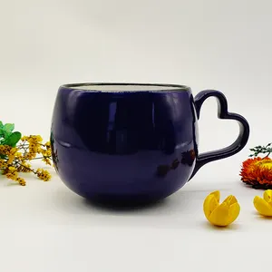 Tazas <span class=keywords><strong>de</strong></span> porcelana <span class=keywords><strong>con</strong></span> diseños, <span class=keywords><strong>Color</strong></span> sólido, púrpura, blanco, <span class=keywords><strong>Interior</strong></span>, cerámica mate <span class=keywords><strong>de</strong></span> 16 onzas - Product Image 1