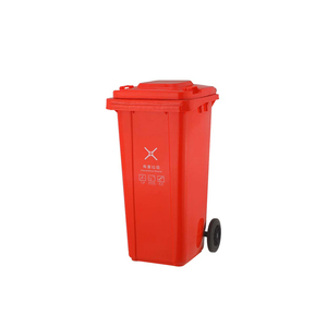 120L HDPE Outdoor Dustbin Recycle Plastic Recycling Bin Home Double Wheelie Bin With Lid