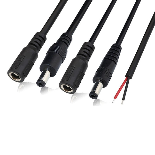 DC 5521 Male to Male TV Power Cable 22AWG Plug Connector Extension Cord